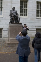 315-0601 Posing with Statue of John Harvard.jpg